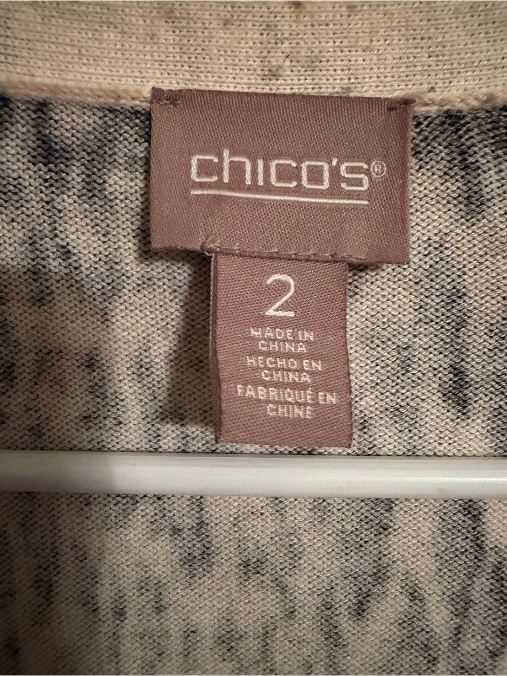 Chico's Beige and Brown Knit Sweater/Cardigan